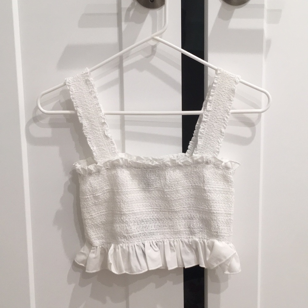White crop top